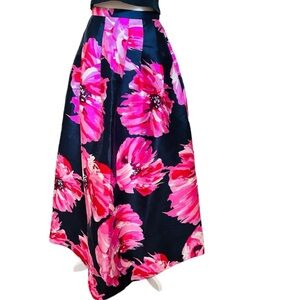 Pink High-Low A-Line Maxi Skirt for Cocktail Events